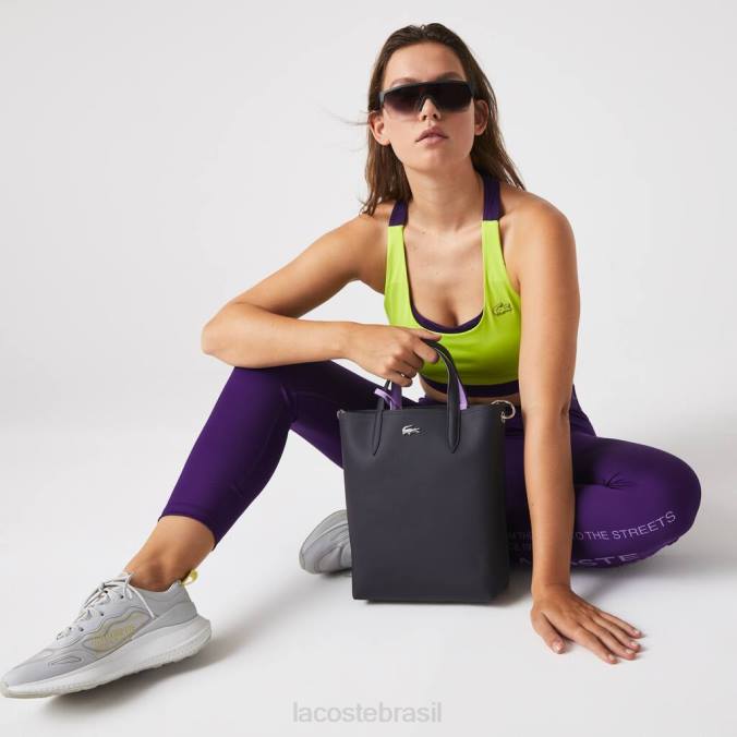 Lacoste mulheres bolsa tote reversível de lona revestida anna Abimes Neva P2PX2783 bolsas e artigos de couro