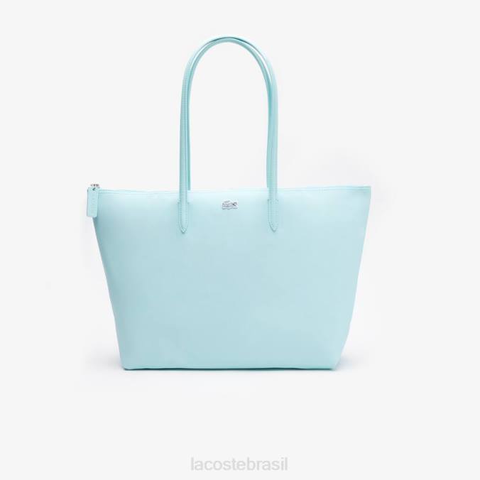 Lacoste mulheres l.12.12 sacola conceito com zíper pastilha P2PX2765 bolsas e artigos de couro