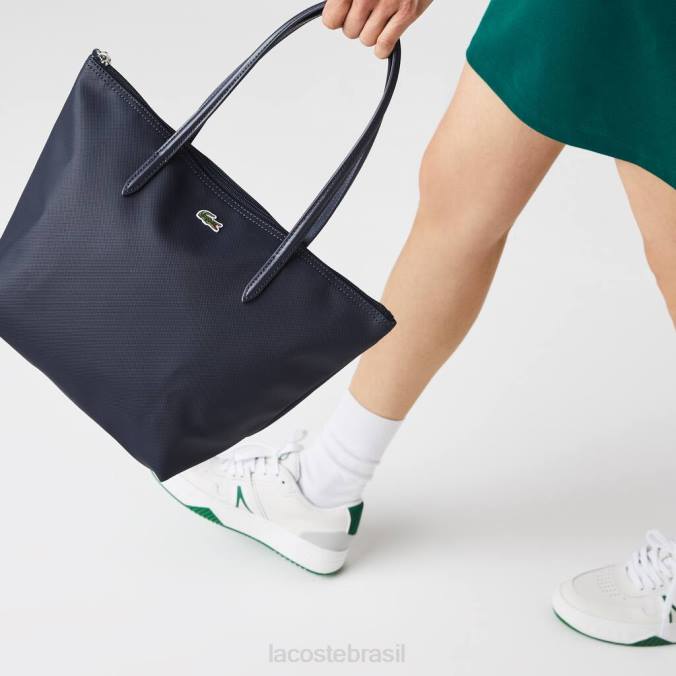 Lacoste mulheres l.12.12 sacola pequena com zíper conceito eclipse P2PX2805 bolsas e artigos de couro