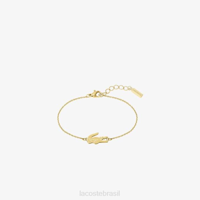 Lacoste mulheres pulseira de crocodilo ouro P2PX2903 joia