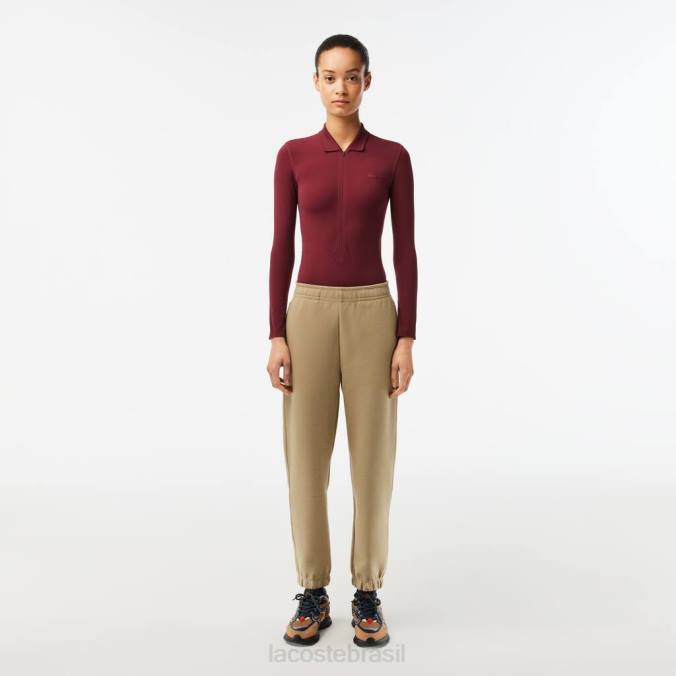 Lacoste mulheres joggers de algodão misturado bege P2PX2412 roupas