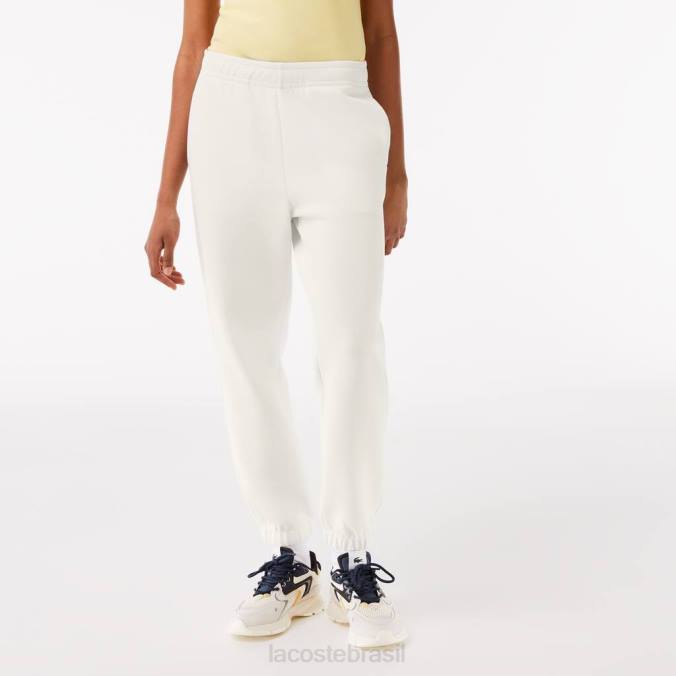 Lacoste mulheres joggers de algodão misturado branco P2PX2551 roupas