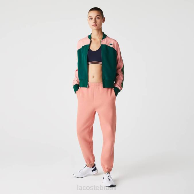 Lacoste mulheres joggers de algodão misturado rosa P2PX2424 roupas