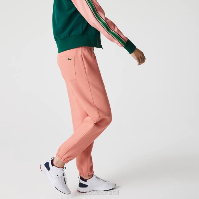 Lacoste mulheres joggers de algodão misturado rosa P2PX2424 roupas