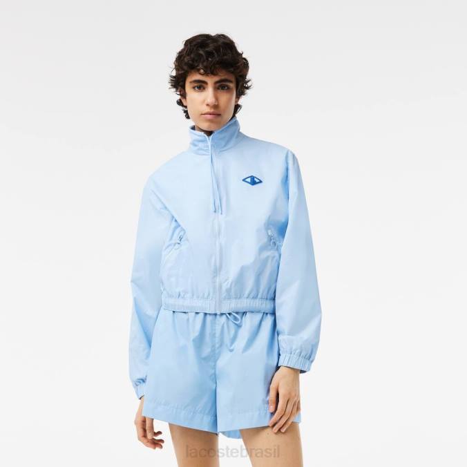 Lacoste mulheres jaqueta com estampa monogramada azul P2PX2440 roupas