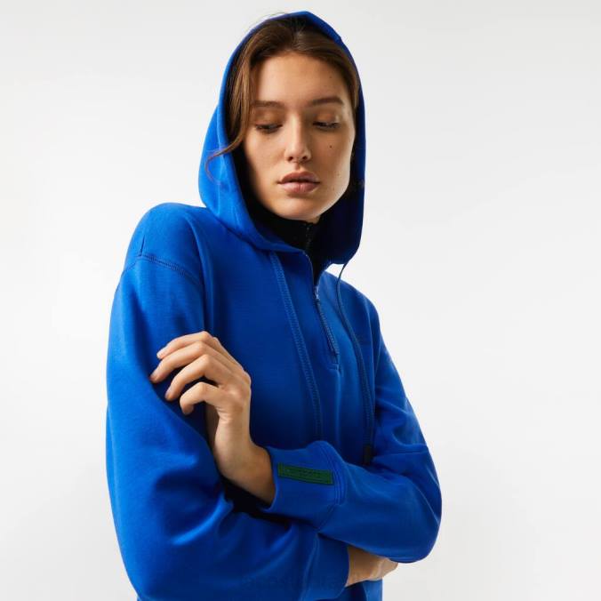 Lacoste mulheres vestido solto em piquê de algodão azul P2PX2473 roupas