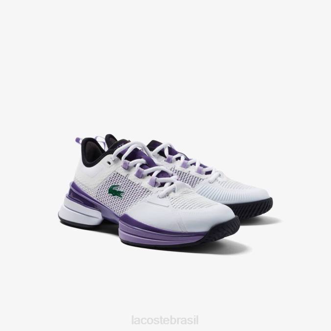 Lacoste mulheres tênis ultra têxtil ag-lt21 branco e roxo P2PX2756 sapato