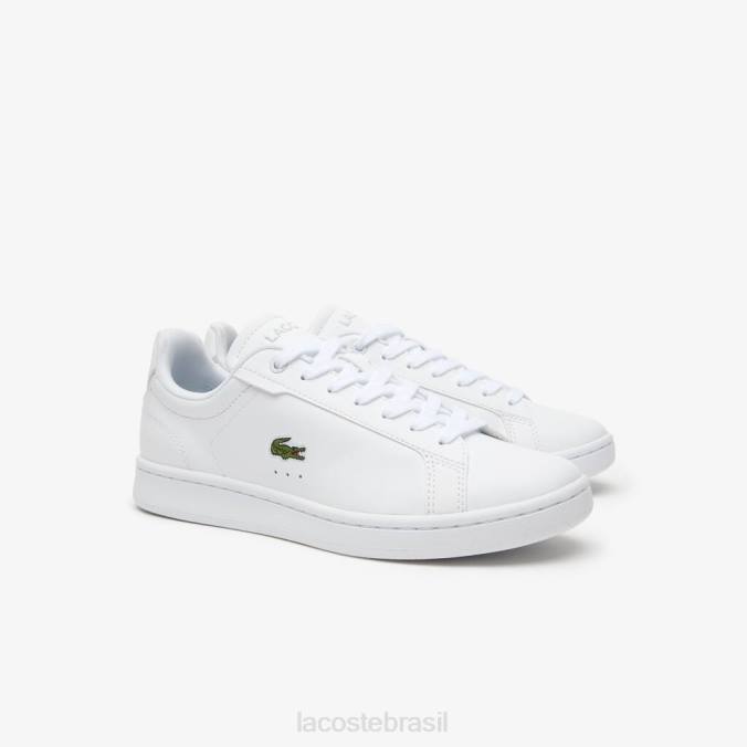 Lacoste mulheres tênis carnaby pro bl couro tonal branco P2PX2681 sapato