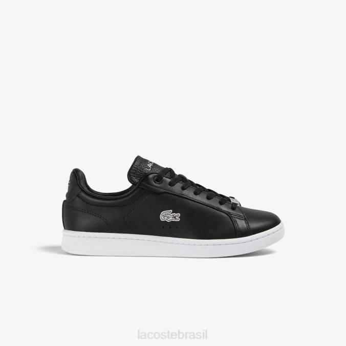 Lacoste mulheres tênis carnaby pro couro preto P2PX2694 sapato