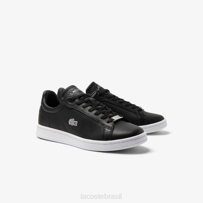 Lacoste mulheres tênis carnaby pro couro preto P2PX2694 sapato