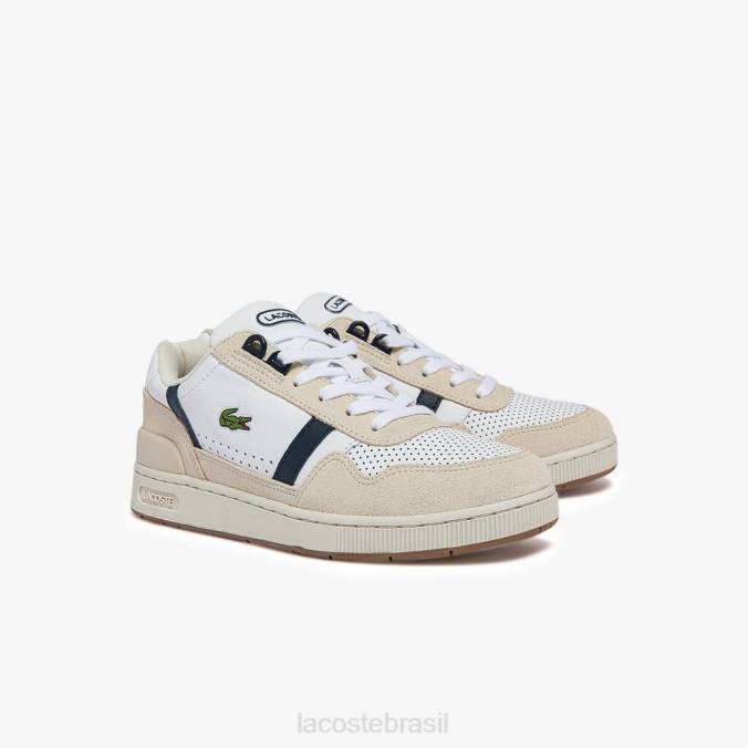 Lacoste mulheres tênis t-clip roland-garros Marinha Branca P2PX2747 sapato