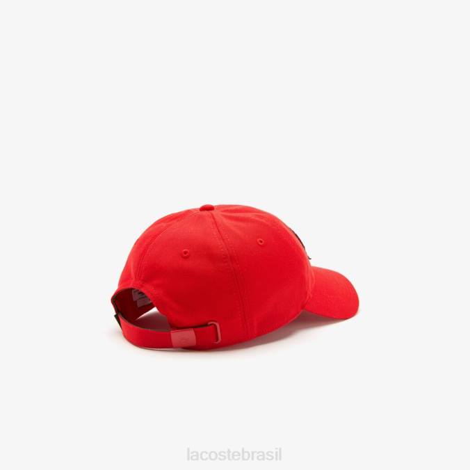 Lacoste unissex boné de crachá de contraste vermelho P2PX2240 acessórios
