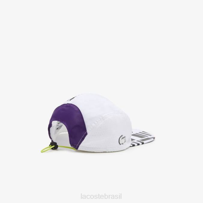 Lacoste unissex boné esportivo leve branco/roxo/preto P2PX2258 acessórios