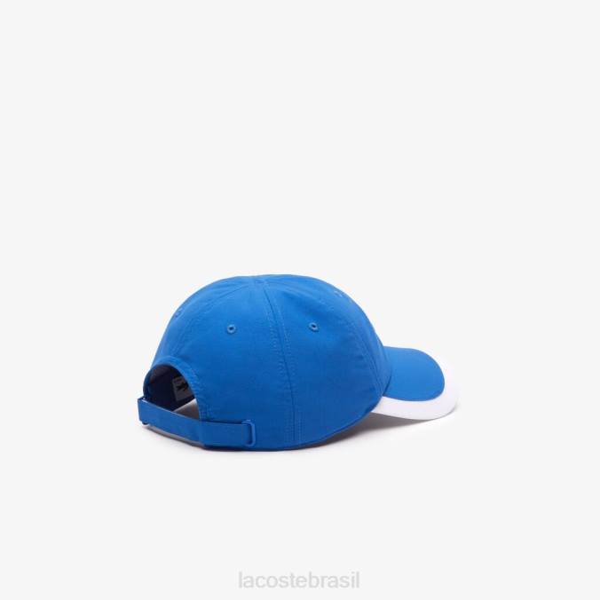 Lacoste unissex boné esportivo leve com borda contrastante Branco azulado P2PX2188 acessórios