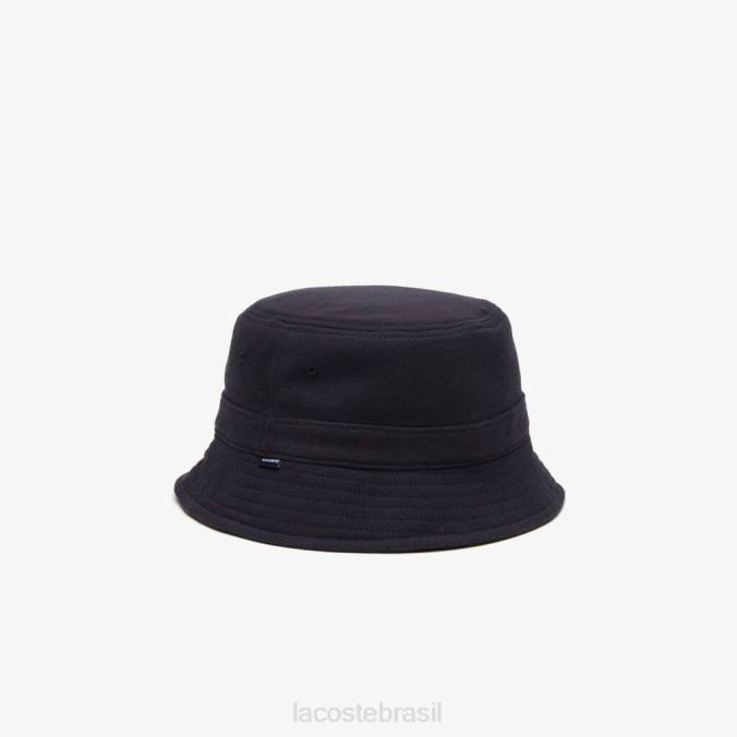 Lacoste unissex chapéu bucket de algodão orgânico azul-marinho P2PX2288 acessórios