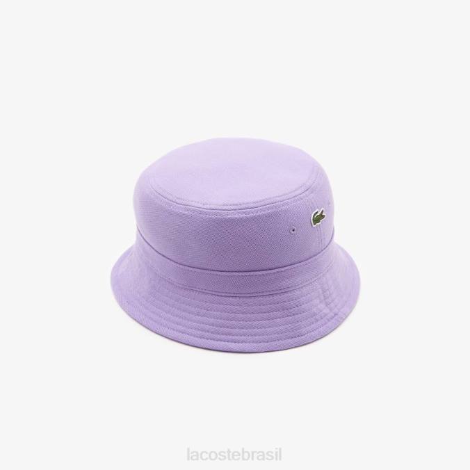 Lacoste unissex chapéu bucket de algodão orgânico roxo P2PX2159 acessórios
