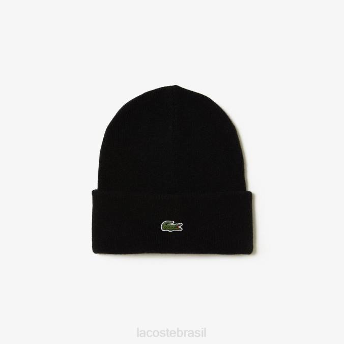 Lacoste unissex gorro de lã preto P2PX2293 acessórios