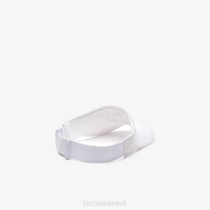 Lacoste unissex viseira esportiva em piquê e lã para tênis branco P2PX2247 acessórios