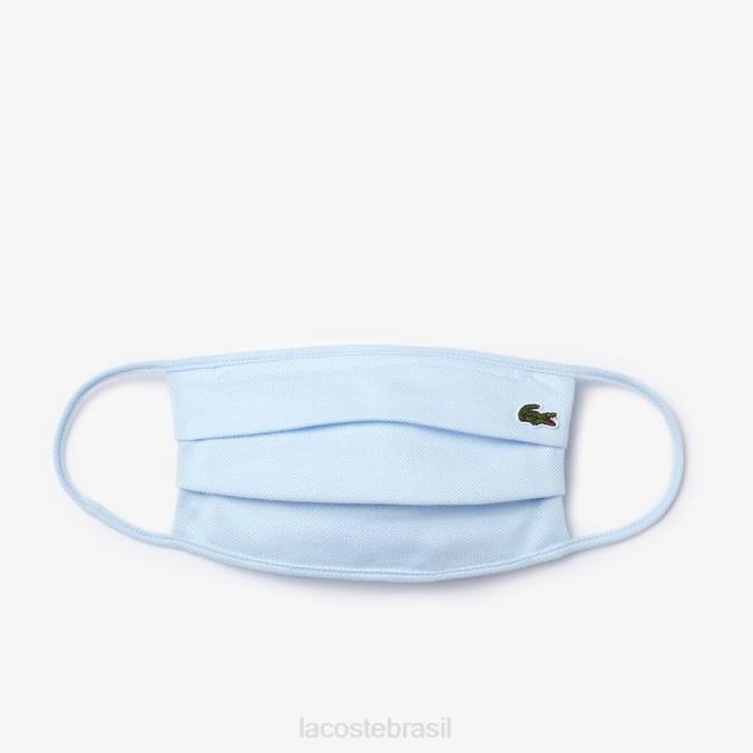Lacoste unissex l.12.12 máscara de proteção facial em piquê de algodão azul claro P2PX2323 acessórios