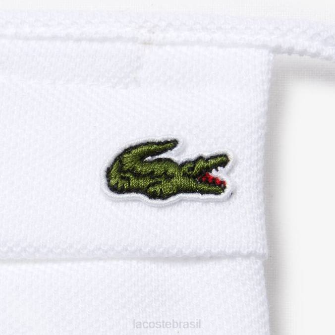Lacoste unissex l.12.12 máscara de proteção facial em piquê de algodão branco P2PX2322 acessórios