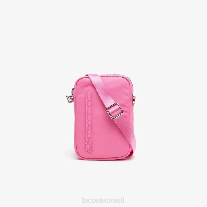Lacoste unissex suporte para smartphone com marca contrastante corrida de rosa selvagem P2PX1977 acessórios