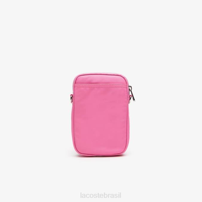 Lacoste unissex suporte para smartphone com marca contrastante corrida de rosa selvagem P2PX1977 acessórios