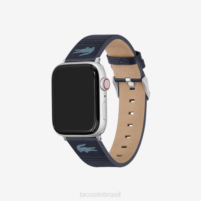 Lacoste unissex pulseira de couro azul para apple watch azul P2PX2195 acessórios