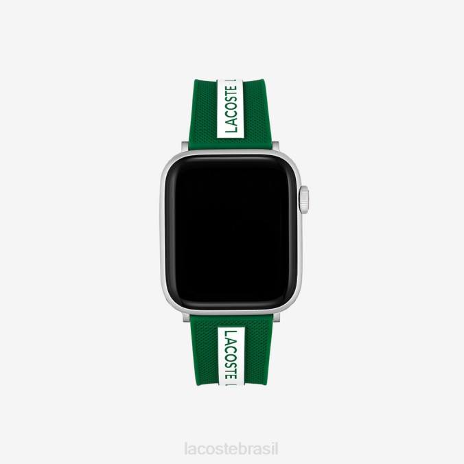 Lacoste unissex pulseira de relógio de maçã de silicone verde preto P2PX2313 acessórios
