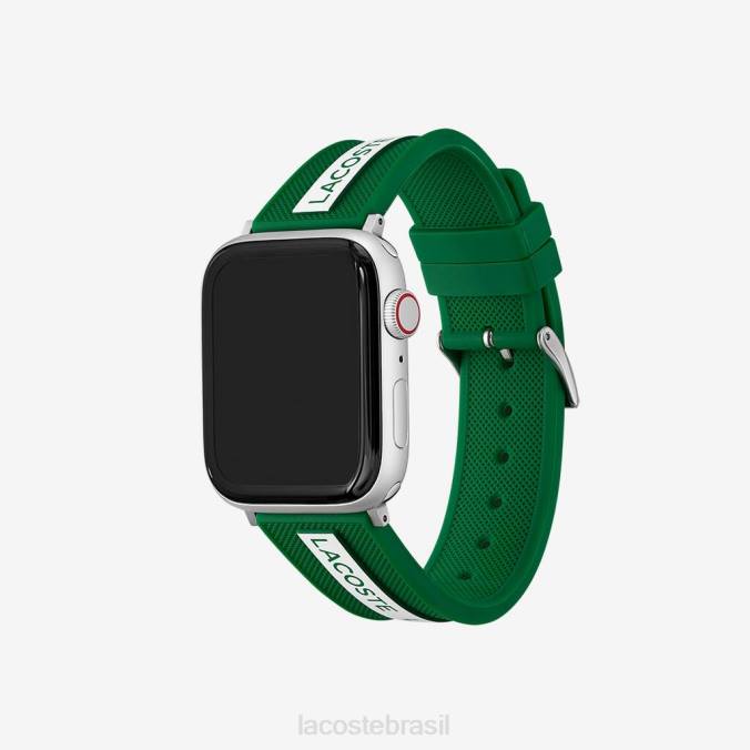 Lacoste unissex pulseira de relógio de maçã de silicone verde preto P2PX2313 acessórios