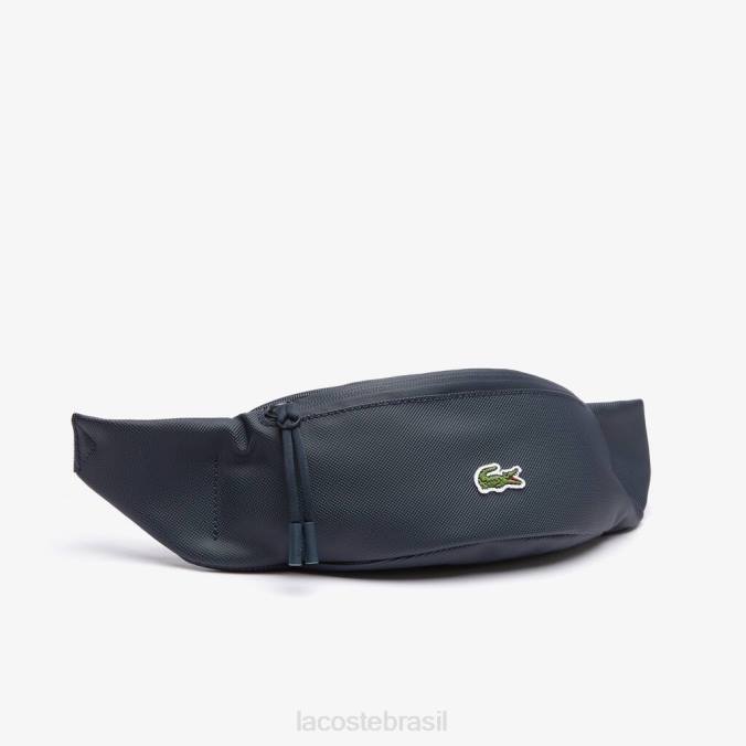 Lacoste unissex Pochete com zíper de lona revestida lcst eclipse P2PX2066 bolsas e artigos de couro