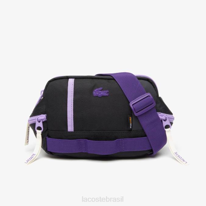 Lacoste unissex bolsa color block noir samui neva farine P2PX2088 bolsas e artigos de couro