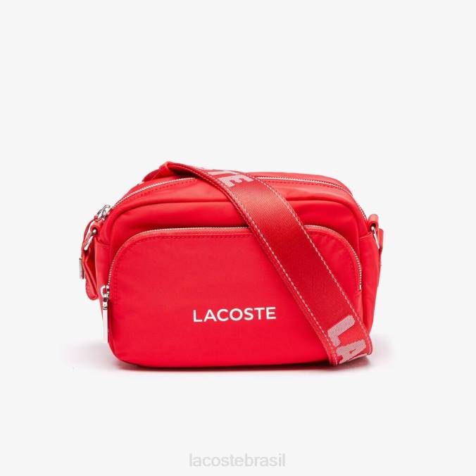 Lacoste unissex bolsa crossbody de nylon de marca pompier branco P2PX2071 bolsas e artigos de couro