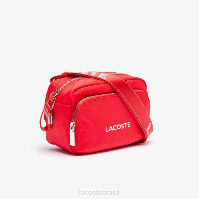 Lacoste unissex bolsa crossbody de nylon de marca pompier branco P2PX2071 bolsas e artigos de couro