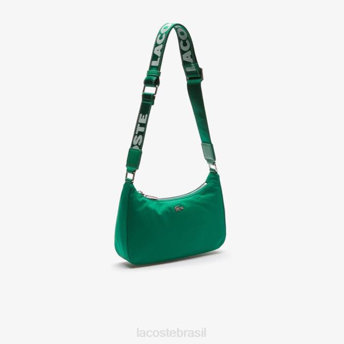 Lacoste unissex bolsa de ombro de nylon com alça de marca de crocodilo de metal estival branco P2PX2019 bolsas e artigos de couro