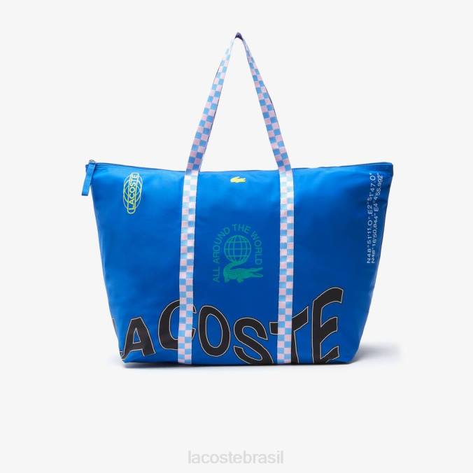 Lacoste unissex bolsa dobrável para fim de semana marina por toda parte P2PX2850 bolsas e artigos de couro