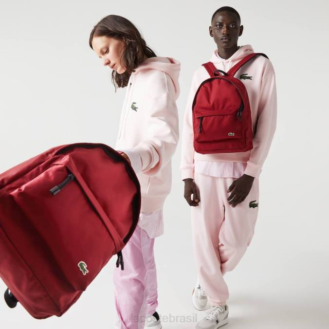 Lacoste unissex mochila compartimento para computador ciclismo vermelho P2PX1937 bolsas e artigos de couro