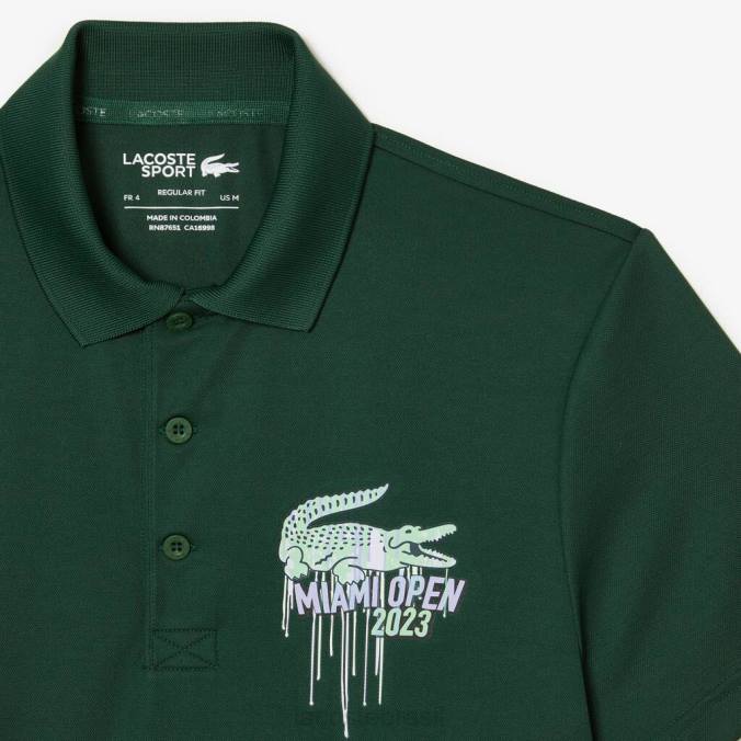 Lacoste unissex esporte miami open edition piquê polo verde P2PX206 roupas