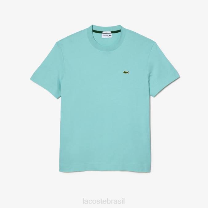 Lacoste unissex camiseta de algodão orgânico com gola redonda hortelã P2PX97 roupas