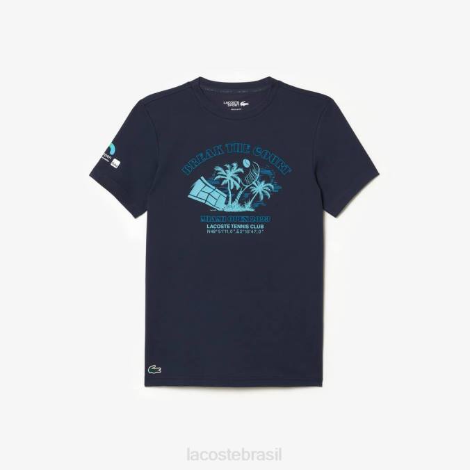 Lacoste unissex camiseta esporte miami edição aberta azul P2PX214 roupas