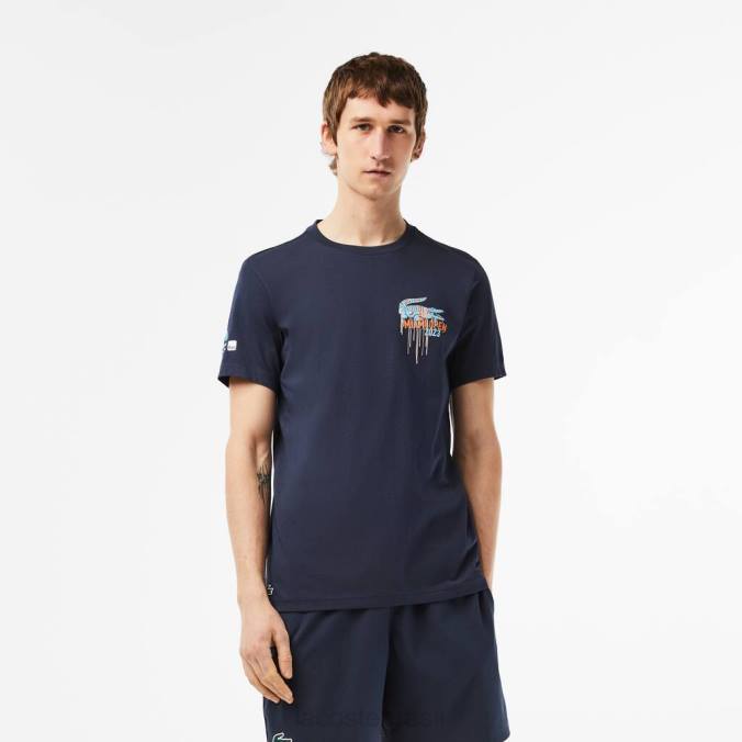 Lacoste unissex camiseta esporte miami edição aberta azul P2PX217 roupas