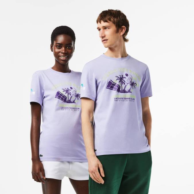 Lacoste unissex camiseta esporte miami edição aberta roxo P2PX212 roupas