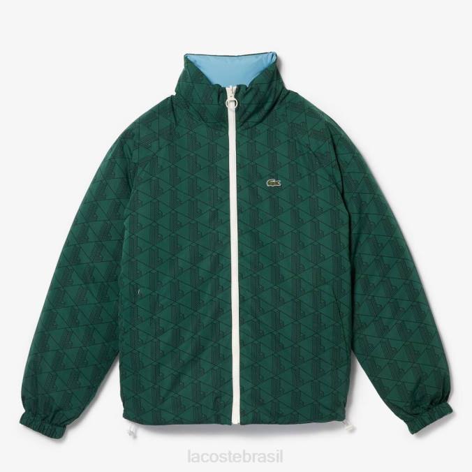 Lacoste unissex jaqueta reversível hidrorrepelente verde P2PX1226 roupas