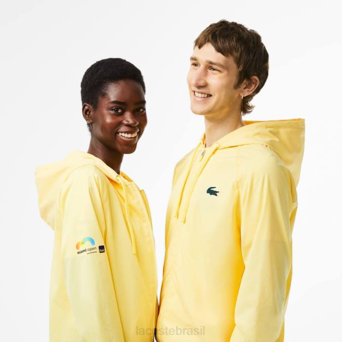 Lacoste unissex jaqueta sport miami edição aberta amarelo P2PX397 roupas