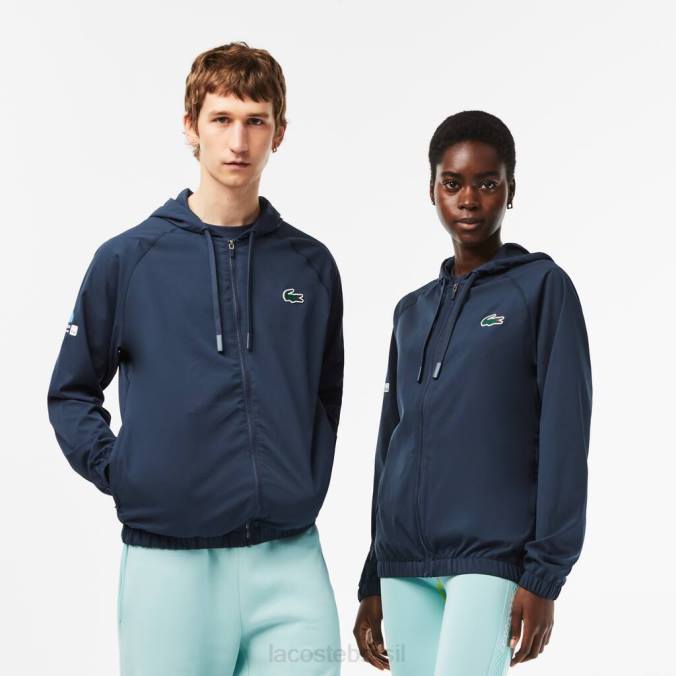 Lacoste unissex jaqueta sport miami edição aberta azul P2PX395 roupas
