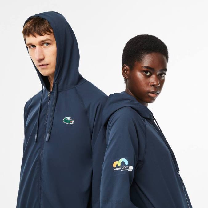 Lacoste unissex jaqueta sport miami edição aberta azul P2PX395 roupas
