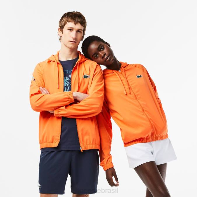 Lacoste unissex jaqueta sport miami edição aberta laranja P2PX398 roupas