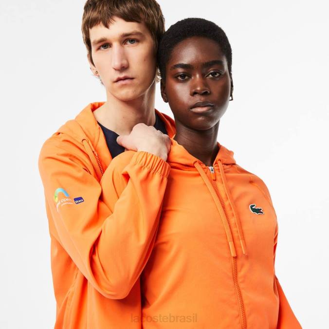 Lacoste unissex jaqueta sport miami edição aberta laranja P2PX398 roupas